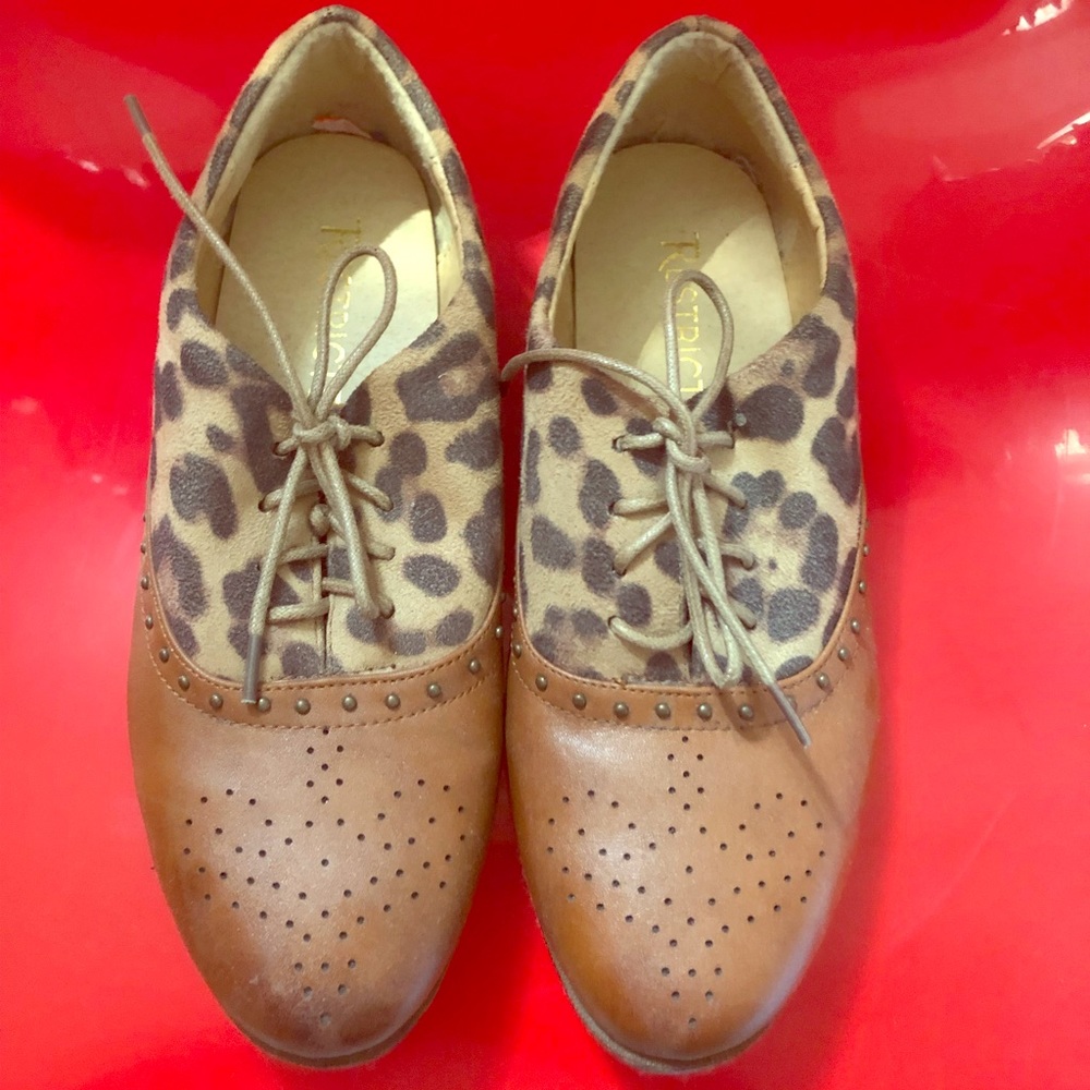 Cheetah Print Brogue Shoes